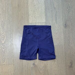 Women's Purple High-Waisted Workout Shorts